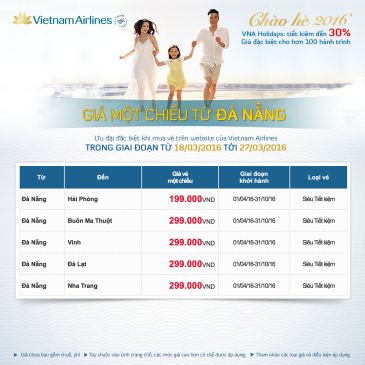 Vé máy bay Sài Gòn – Đà Lạt chỉ với 299 000 đồng Vietnam Airlines